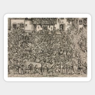 A Tournament by Lucas Cranach the Elder Sticker